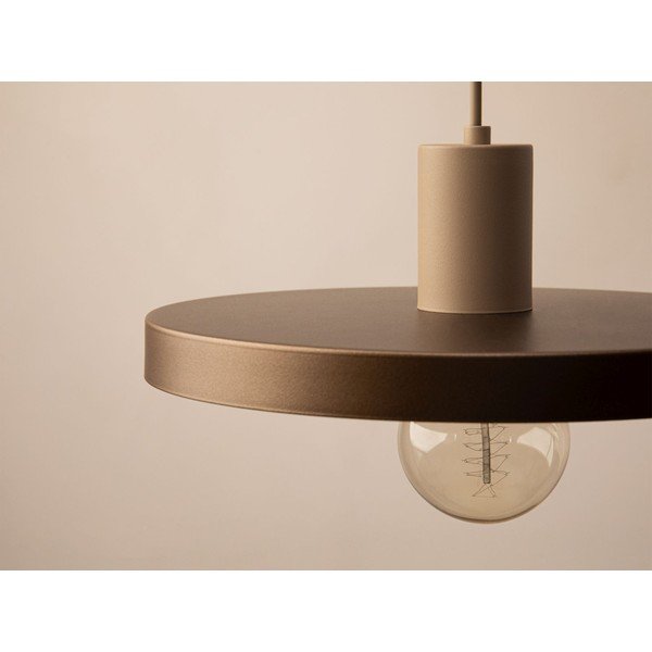 Šviesiai rudos spalvos iš metalo kabantis šviestuvas ø 30 cm Ori – Micadoni -image-2