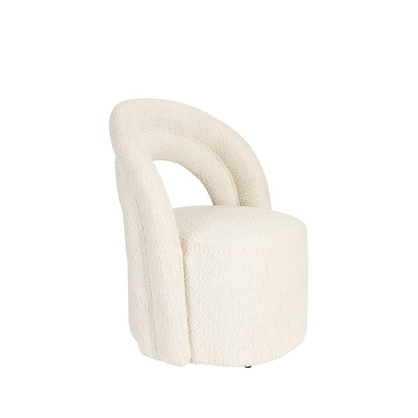 Kreminės spalvos pasukamas iš boucle krėslas Seina – Dutchbone