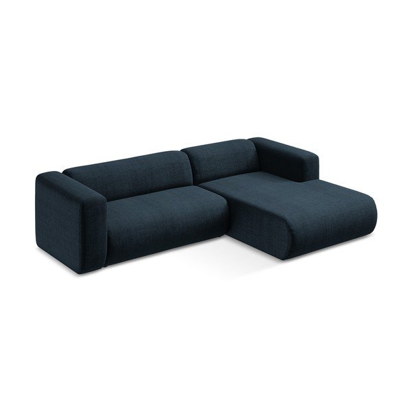 Mėlynos spalvos kampinė sofa (su dešiniuoju kampu/su gultu) Ekahi – Makamii-image-3