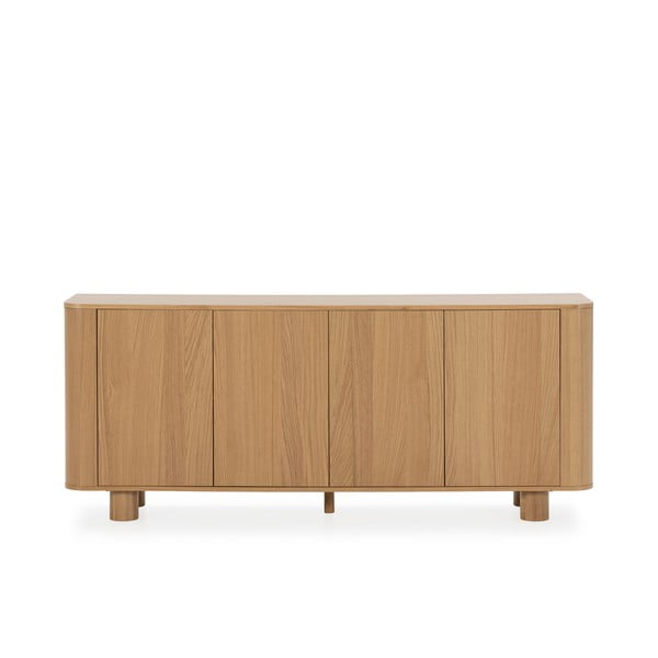 Natūralios spalvos šoninė spintelė iš ąžuolo 180x75x40 cm Padoc – MOME