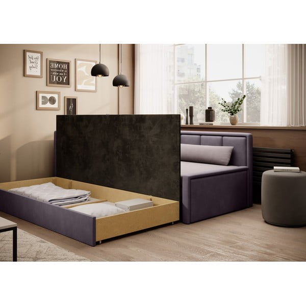 Rožinės spalvos iš šenilinio audinio sulankstoma/su sandėliavimo vieta sofa 214 cm Fulgeo – ELTAP-image-3