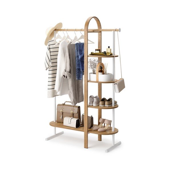 Baltas natūralaus eukalipto medžio prieškambario komplektas Bellwood - Umbra-image-4