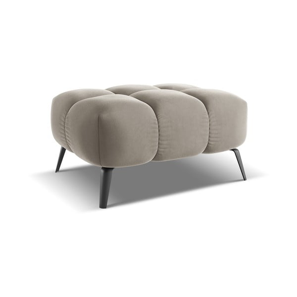 Smėlio spalvos iš velveto taburetė Nalu – Makamii-image-3