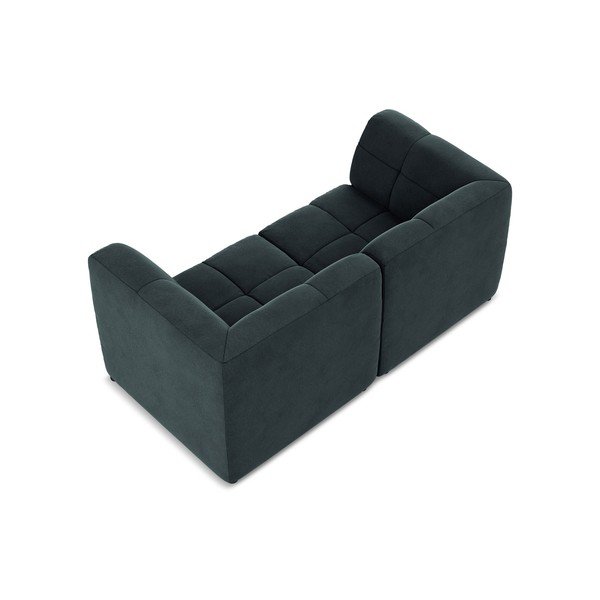 Mėlynos spalvos sofa iš velveto 180 cm Aloha – Makamii-image-4