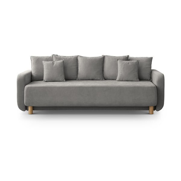 Pilkos spalvos sulankstoma/su sandėliavimo vieta sofa 231 cm Elen – Micadoni 