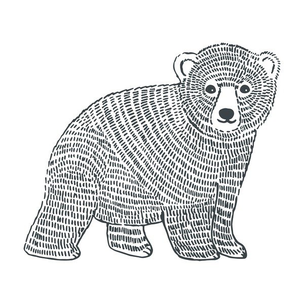 Vaikų lipdukas 47x40 cm Bear – Lilipinso