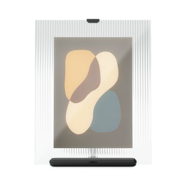 Juodos spalvos iš stiklo pastatomas rėmas 19x23 cm Flute – Umbra