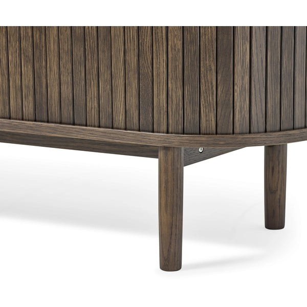 Rudos spalvos TV spintelė iš ąžuolo 180x56x40 cm Meta – Unique Furniture-image-3