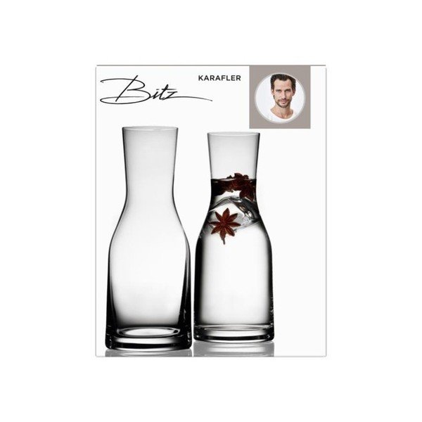 2 krištolinių stiklinių dekanterių rinkinys "Bitz Fluidum", 300 ml-image-2