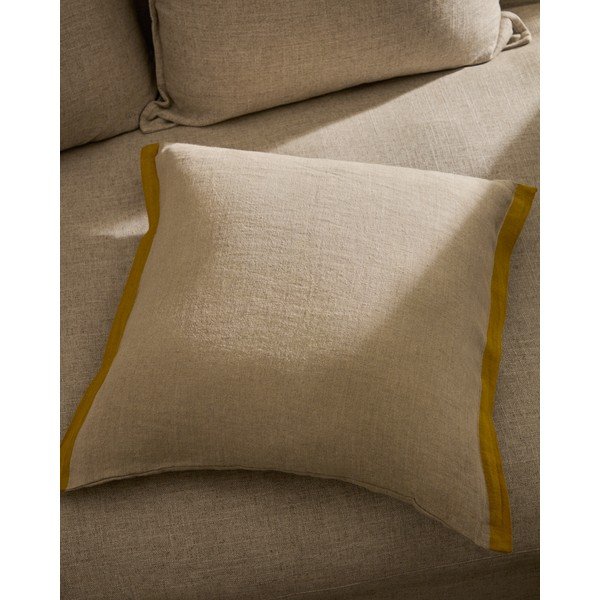 Iš lino dekoratyvinis pagalvės užvalkalas 45x45 cm Suerta – Kave Home-image-3