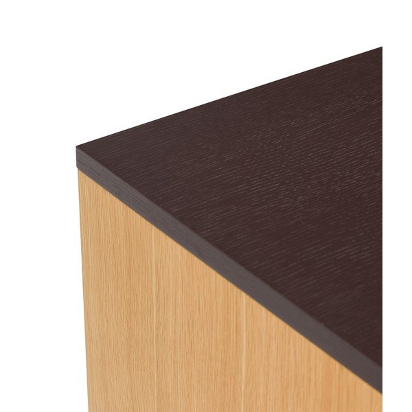 Rudos spalvos šoninė spintelė iš ąžuolo 140x65x35 cm Dual – Hübsch-image-3