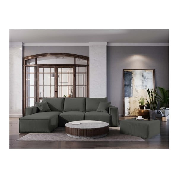 Tamsiai pilkas pufas Cosmopolitan Design Miami, 65 x 65 cm-image-3