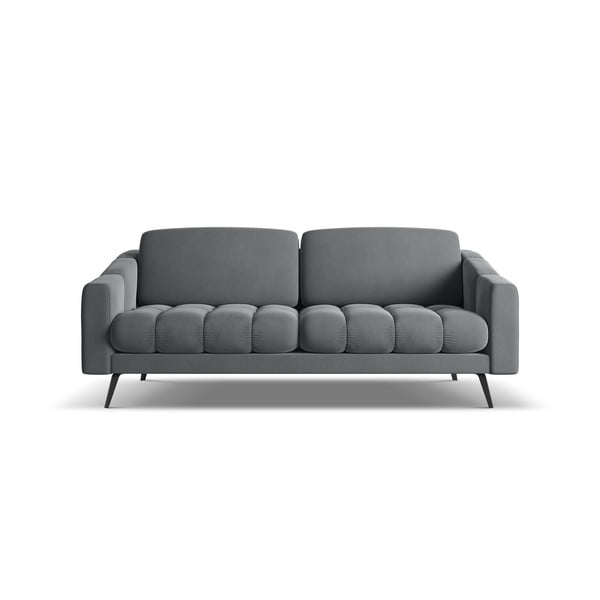 Pilkos spalvos iš velveto sofa 202 cm Nalu – Makamii