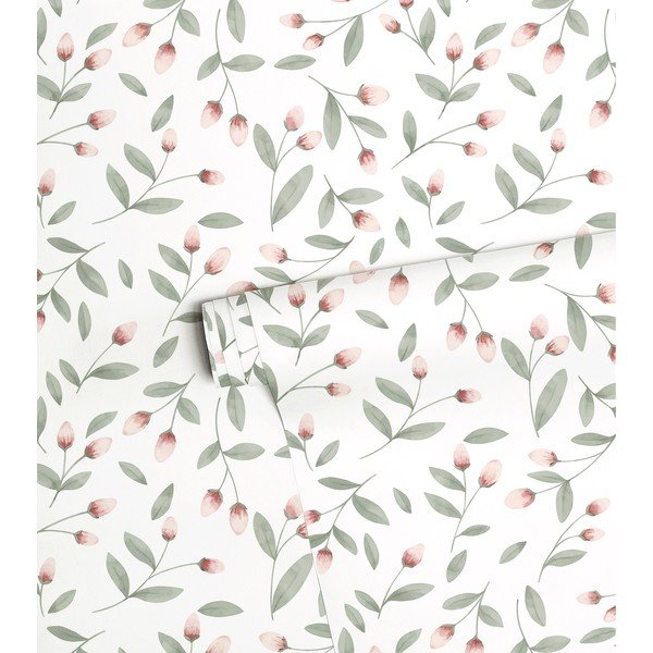 Vaikiški tapetai iš neaustinio audinio 10 m x 50 cm Flower Buds – Lilipinso-image-2