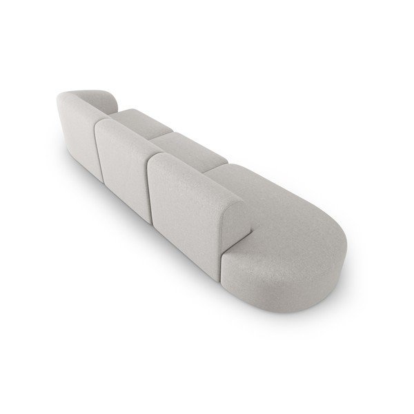 Šviesiai pilkos spalvos iš šenilinio audinio sofa su dešiniuoju kampu 311 cm Paolo – Milo Casa-image-3
