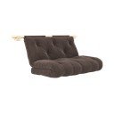 Tamsiai rudos spalvos iš kordinio velveto sulankstoma sofa 135 cm Hooked – Karup Design