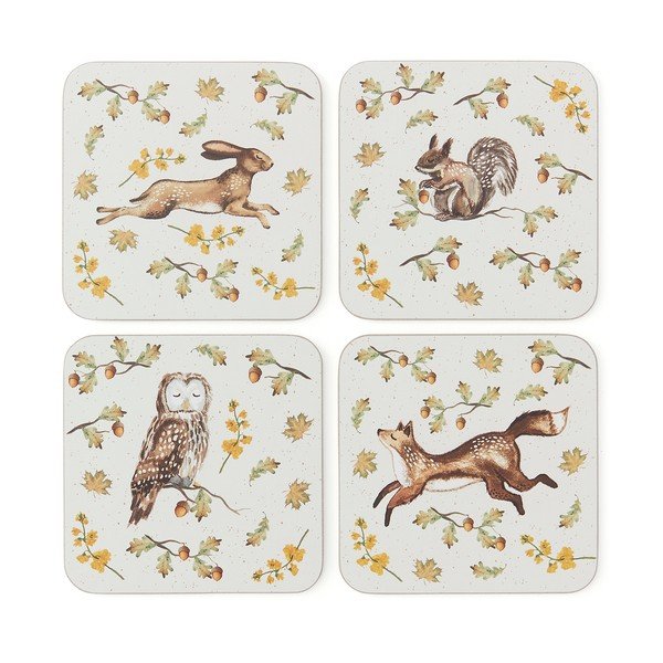 Taupe spalvos iš kamščio padėkliukai 4 vnt. Forest Fable – Cooksmart ®