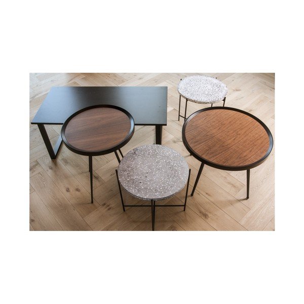 "Leitmotiv Terrazzo" pilkas šoninis staliukas-image-3