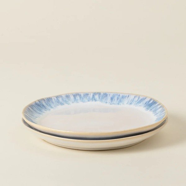 Baltos spalvos/mėlynos spalvos desertinė iš akmens masės lėkštė ø 22 cm Brisa – Costa Nova-image-2