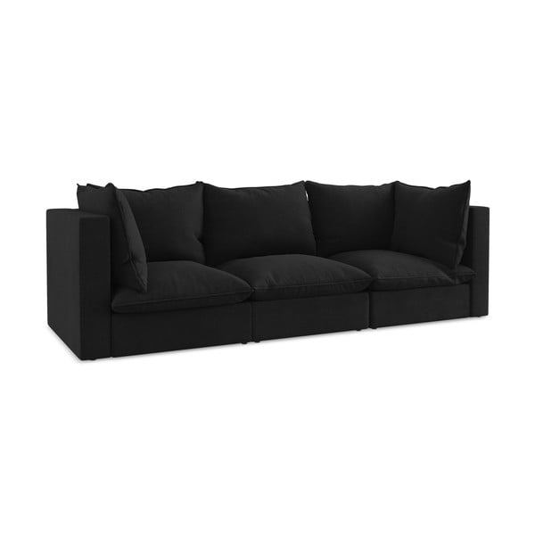 Juodos spalvos sofa 255 cm Manao – Makamii-image-3