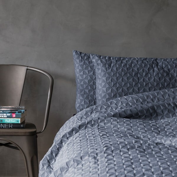 Tamsiai mėlyna viengulė lovatiesė 140x250 cm Butterfly - Mette Ditmer Denmark-image-1