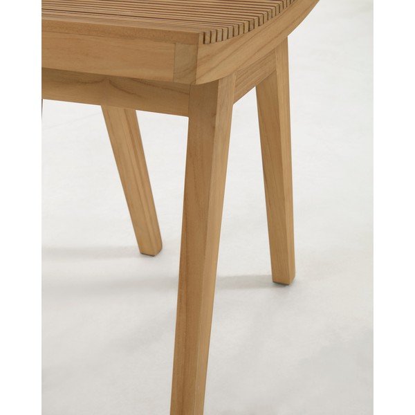 Natūralios spalvos iš tikmedžio masyvo taburetė Vicentina – Kave Home-image-3