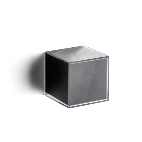 Juoda sieninė dėžutė (uždara) su skaidriu dangčiu "Qualy Pixel Cube