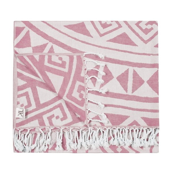 Rožinis hamamo rankšluostis Kate Louise Mirabelle, 165 x 100 cm-image-4