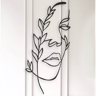 Juoda dekoratyvinė metalinė sienų dekoracija Kate Louise Face