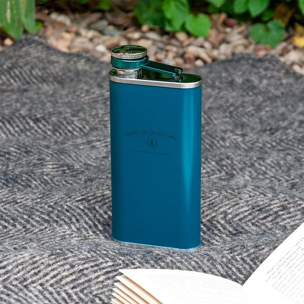 Žalsvai mėlynos spalvos iš nerūdijančio plieno gertuvė 250 ml Spirit of Adventure – Rex London-image-1