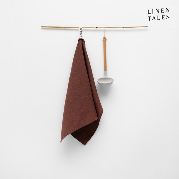 Iš lino virtuvės rankšluostis 45x65 cm Chocolate – Linen Tales