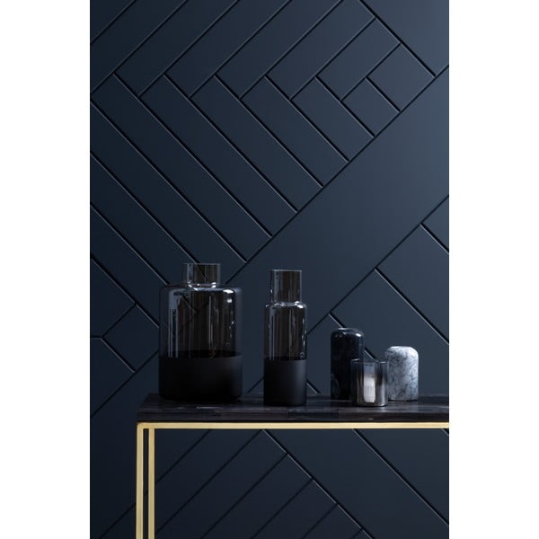 Stiklinė vaza su juodomis detalėmis Premier Houseware Cova, 32 cm aukščio-image-2