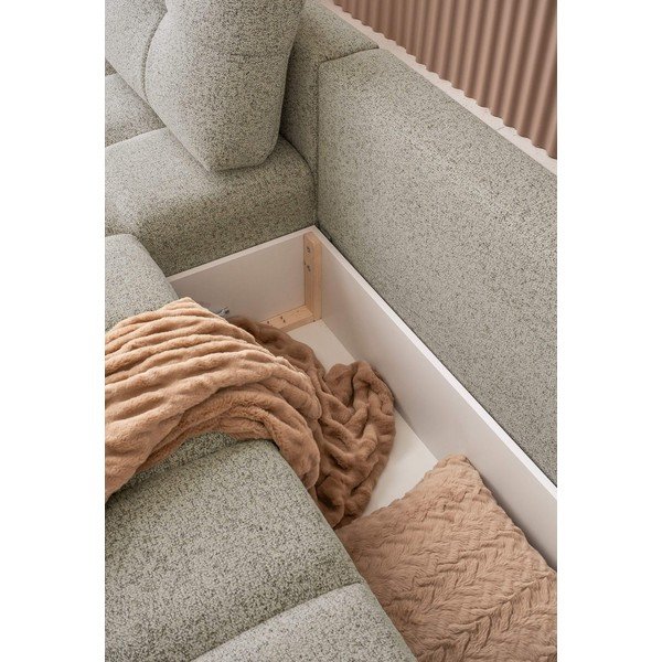 Šviesiai rudos spalvos sulankstoma/su sandėliavimo vieta modulinė kampinė sofa (su kairiuoju kampu) Lulu – Miuform-image-3