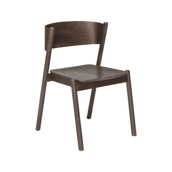 Rudos ąžuolinės valgomojo kėdės Oblique - Hübsch