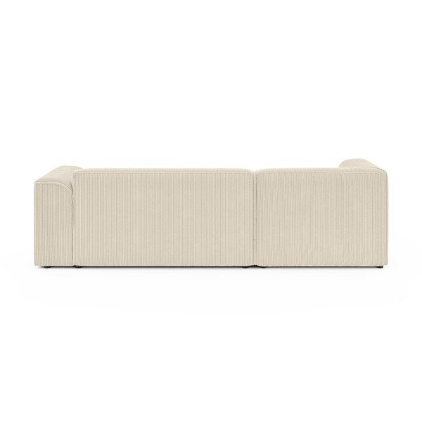 Smėlio spalvos kampinė sofa iš kordinio velveto (su kairiuoju kampu/su gultu) Merid  – Ropez-image-4