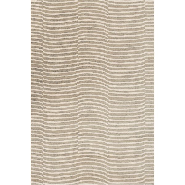 Pilkai smėlinės spalvos iš vilnos kilimas 133x190 cm Agnus Tides – Agnella