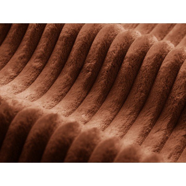 Raudonos plytų spalvos iš kordinio velveto pufas Dia – Micadoni -image-2