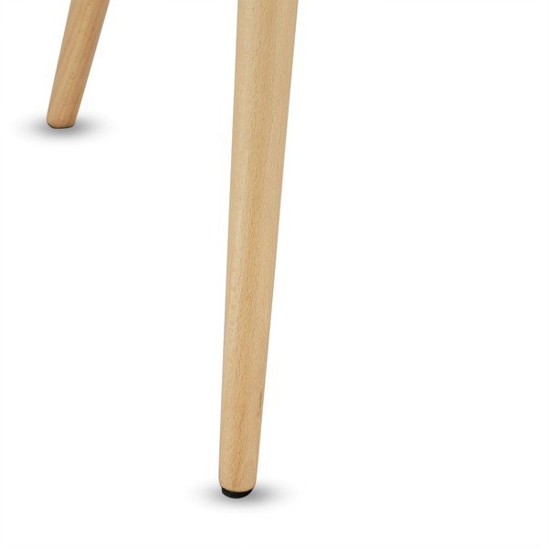 Pilkas kavos staliukas su buko medienos kojomis Furnhouse Opus, Ø 50 cm-image-3