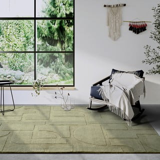 Rankų darbo iš vilnos kilimas žalios spalvos 190x280 cm Alexis – Villeroy&Boch