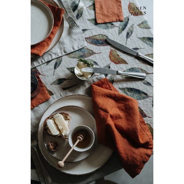 Iš lino staltiesė 350x350 cm Golden Fall – Linen Tales-image-4