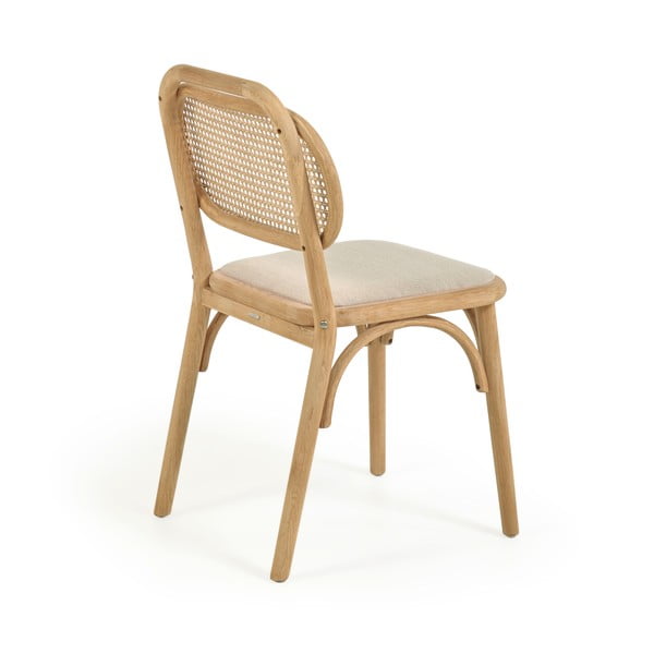 Iš ąžuolo masyvo valgomojo kėdė natūralios spalvos Doriane – Kave Home-image-3