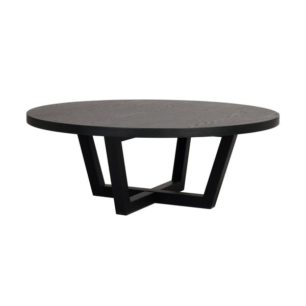 Apvalios formos kavos staliukas juodos spalvos iš ąžuolo ø 110 cm Boxford – Rowico