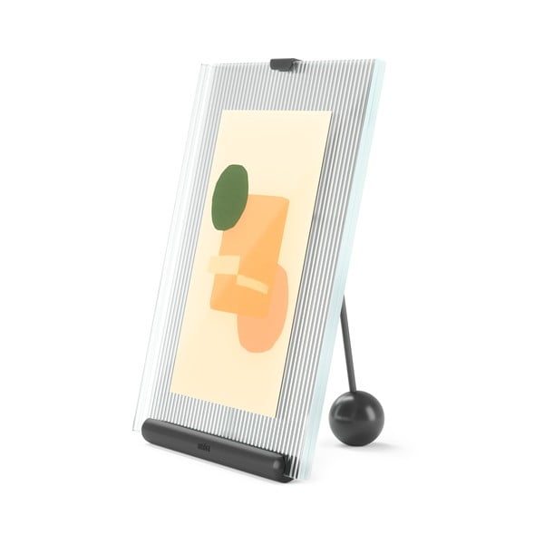 Juodos spalvos iš stiklo pastatomas rėmas 16x20 cm Flute – Umbra-image-4