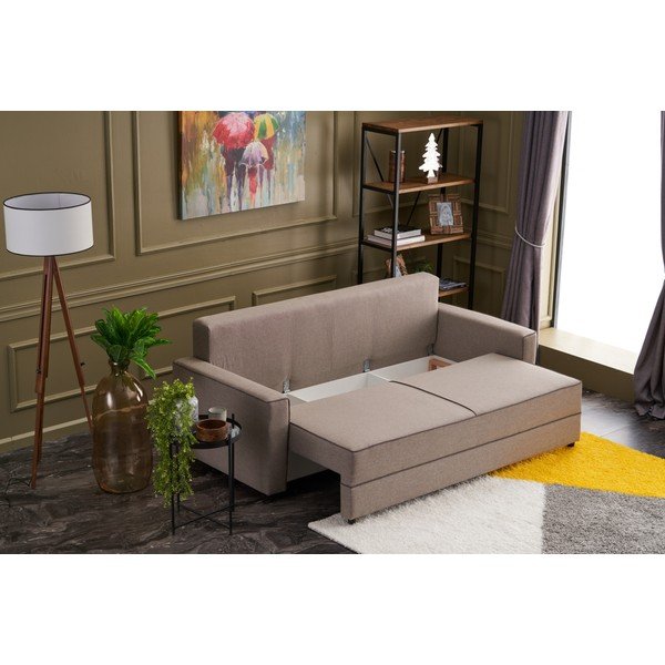 Sulankstoma sofa šviesiai rudos spalvos 215 cm Ece – Artie-image-3
