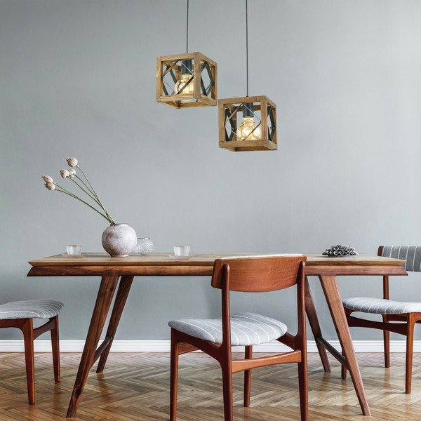 Pakabinamas šviestuvas iš skardinės medienos Zikzak Tepsili-image-1