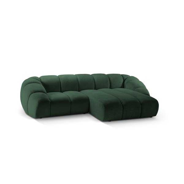Kampinė sofa žalios spalvos (su dešiniuoju kampu) Diana – Micadoni -image-2