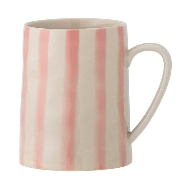 Iš akmens masės puodelis baltos spalvos/rožinės spalvos 440 ml Begonia – Bloomingville