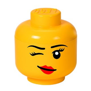 Geltonos spalvos daiktadėžė LEGO® Winky, ⌀ 16,3 cm