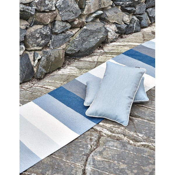 Mėlynos spalvos/kreminės spalvos lauko kilimas 70x200 cm Molly Ocean Grey – Pappelina-image-2