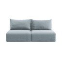 Mėlynos spalvos sulankstoma/su sandėliavimo vieta sofa iš velveto 216 cm Kalena – Makamii